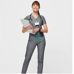 Figs Graphite Scrubs: top Medium, pants Small *tall*